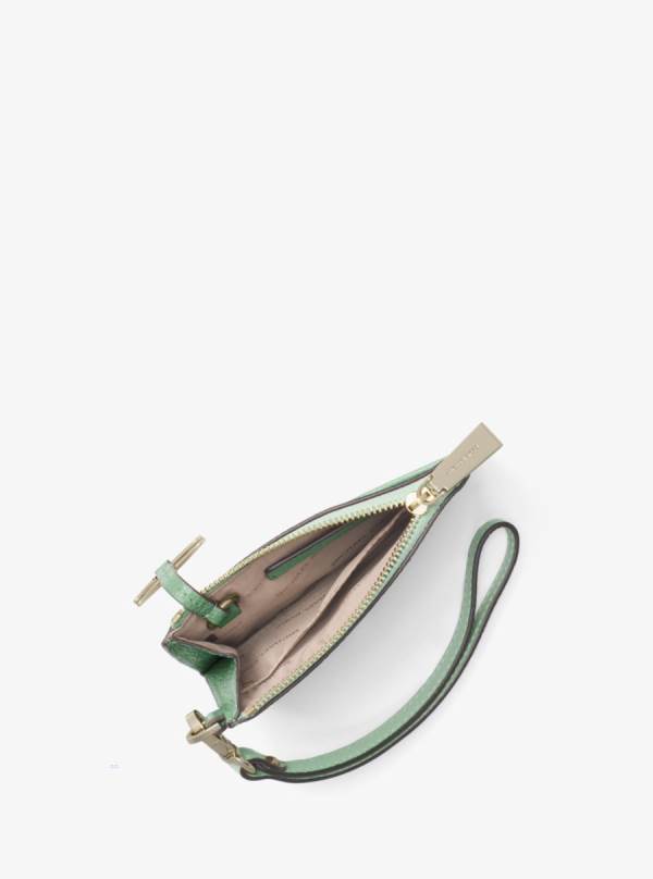 Damske Penazenky Michael Kors Pebbled Leather Coin Purse Svetlo Zelene - Doplnky Michael Kors Lacne | YVBWT-8061